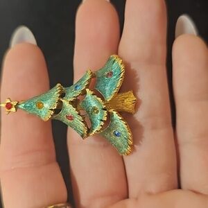 Vintage Jonette Jewelry, Christmas Tree Brooch